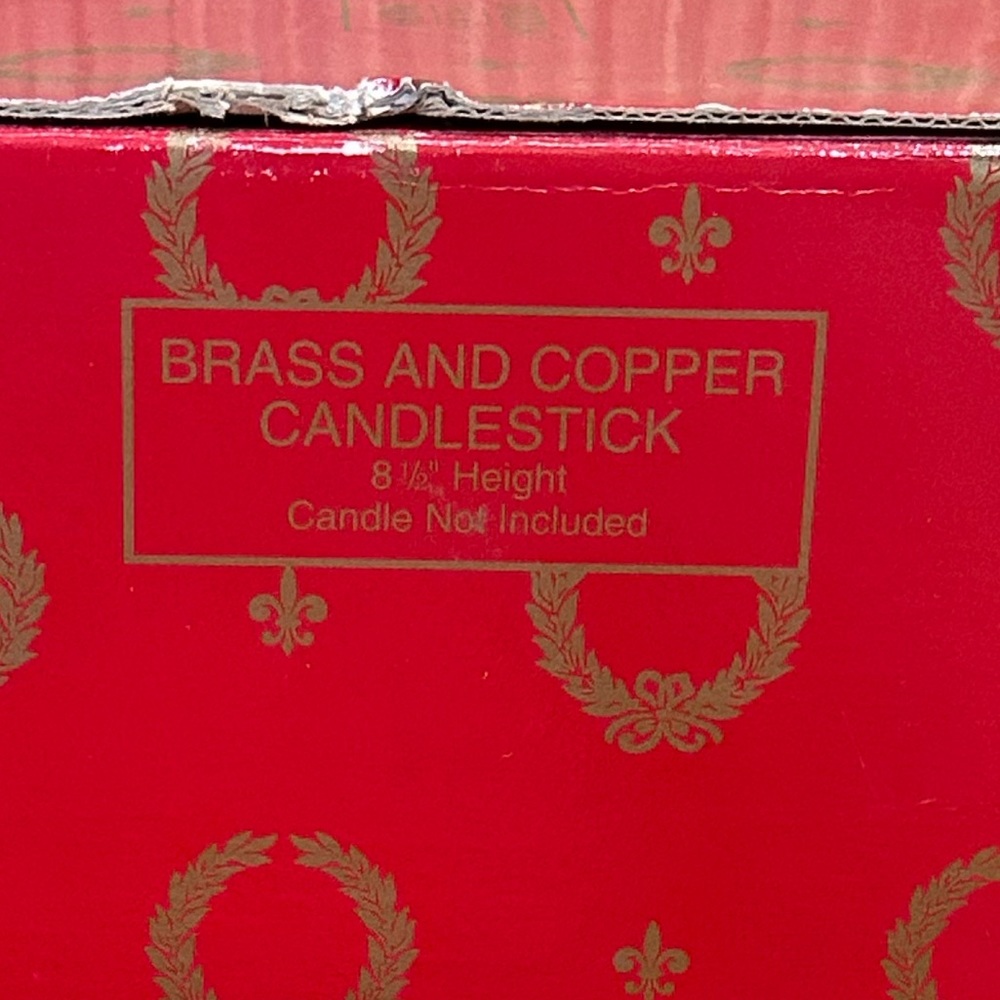 🎄🌟2xHP🌟VTG 1990s Copper & Brass Angel Candlestick Holder Home For Holidays - Picture 11 of 13